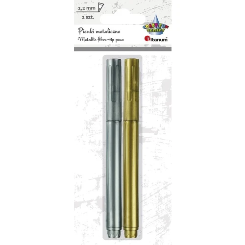Cienkopis Craft-Fun Series pisak wkład złoty i srebrny 2,2mm 2kol. Titanum (MT)