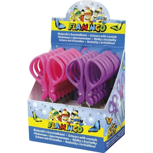 Nożyczki z kryształkami 13,5cm Flamingo (S01142)