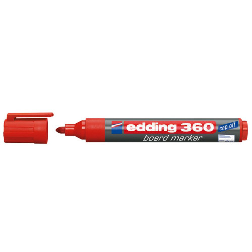 Marker suchościeralny 360 wkład czerwony 1,5-3,00mm okrągła końcówka Edding