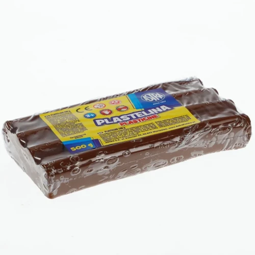 Plastelina 1 kol. brązowa 500g Astra