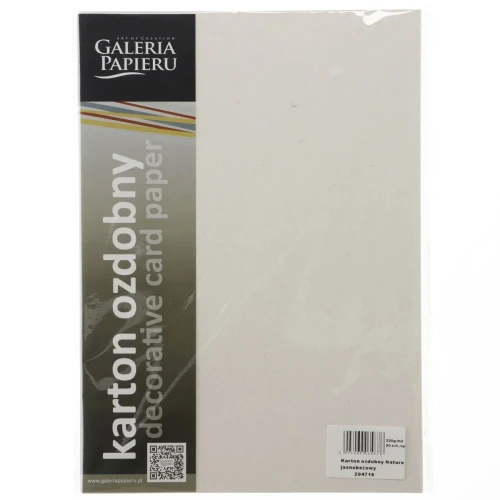Papier ozdobny (wizytówkowy) A4 nature beżowy 220g Galeria Papieru (204716)