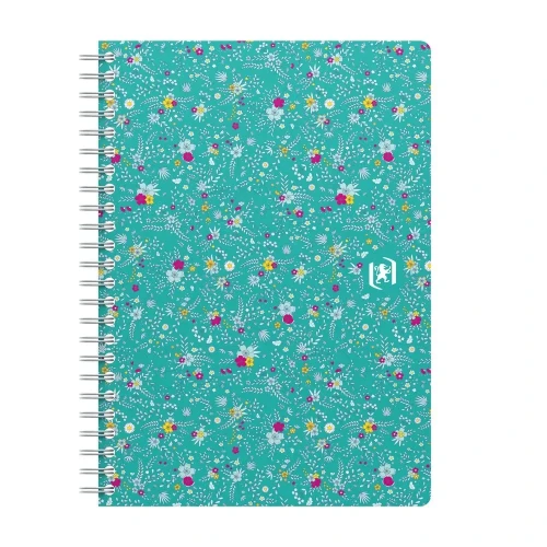 Kołozeszyt (kołonotatnik) A5 Floral 120k. 90g krata/tagi Oxford (400094951)