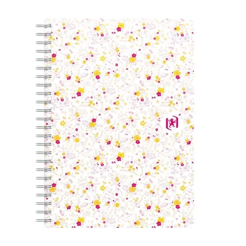 Kołozeszyt (kołonotatnik) A5 Floral 120k. 90g krata/tagi Oxford (400094951)