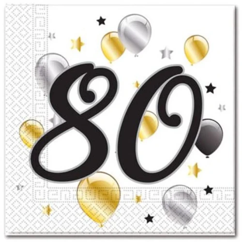 Serwetki balloons 80 biały papier [mm:] 330x330 Godan (88871)