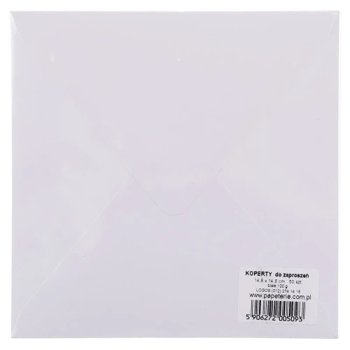 Koperta CD 14,6X14,6 biała 120g biała [mm:] 146,5x146,5 Logos 50 sztuk