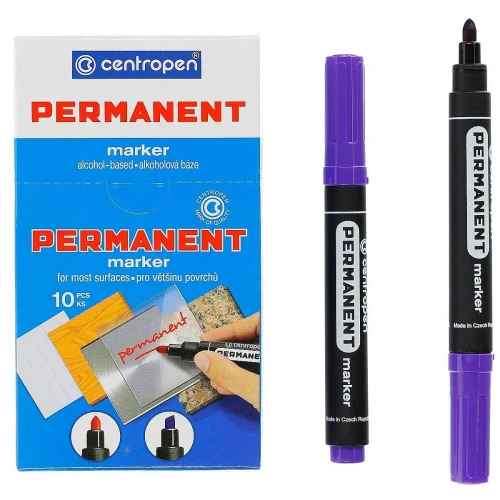 Marker permanentny wkład fiolet 2,5mm okrągła końcówka Centropen (8566)