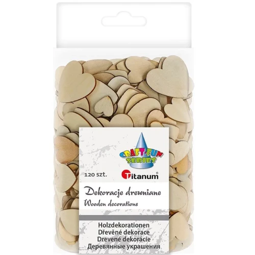 Ozdoba drewniana Craft-Fun Series serca drewniane Titanum (178246X)