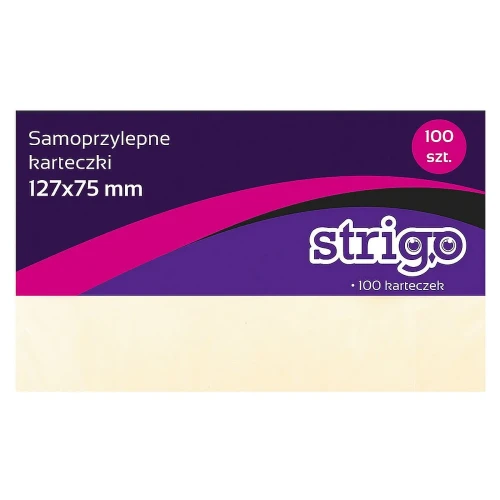 Notes samoprzylepny (karteczki) pastelowy mix 100k [mm:] 127x75 Strigo (SSN004)