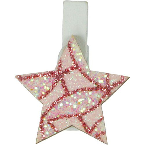 Ozdoba drewniana Craft-Fun Series klamerki XMAS gwiazdki Titanum (18BR-33)