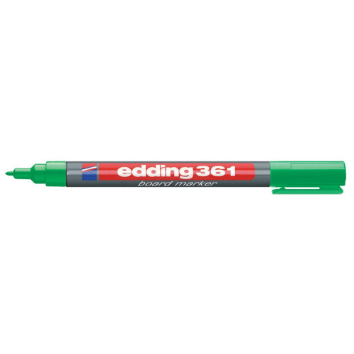 Marker suchościeralny 361 wkład zielony 1,0mm płaska/szpic końcówka Edding