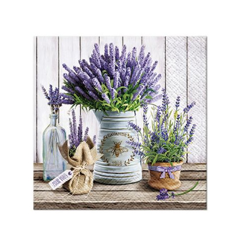 Serwetki Lavender in Bucket mix bibuła [mm:] 150x150 Paw (SDC122500)