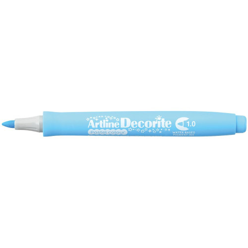 Marker permanentny pastelowy decorite wkład niebieski 1,0mm pędzelek końcówka Artline (AR-033 1 4)