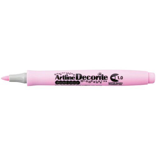 Marker permanentny rózowy pastelowy decorite wkład różowy 1,0mm pędzelek końcówka Artline (AR-033 8 4)