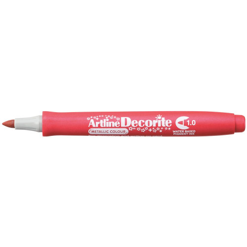 Marker permanentny metaliczny decorite wkład czerwony 1,0mm pędzelek końcówka Artline (AR-033 2 8)