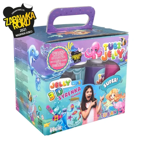 Zestaw kreatywny TUBI JELLY 6 KOLORÓW + MAŁE AKWARIUM  SYRENKA Tuban (TU 3330)