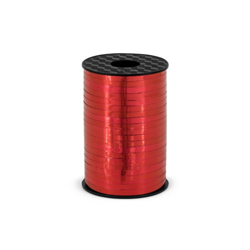 Wstążka plastikowa 5x225 [mm x m] czerwona Partydeco (PRM5-007)