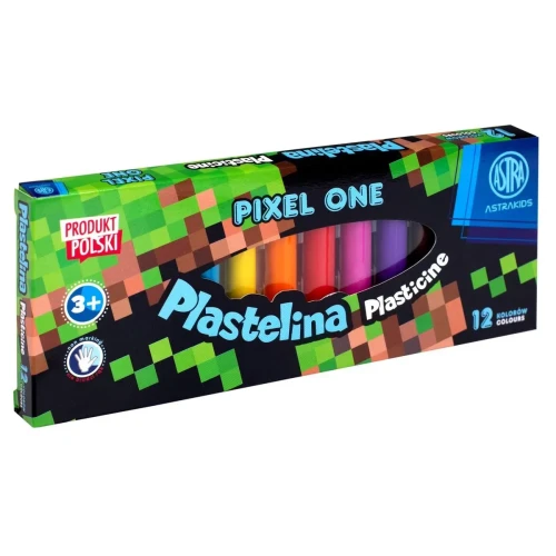 Plastelina 12 kol. pixel one mix Astrino (303221005)