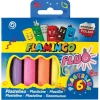 Plastelina 6 kol. Fluo mix Flamingo
