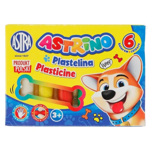 Plastelina 6 kol. mix Astrino (303221001)