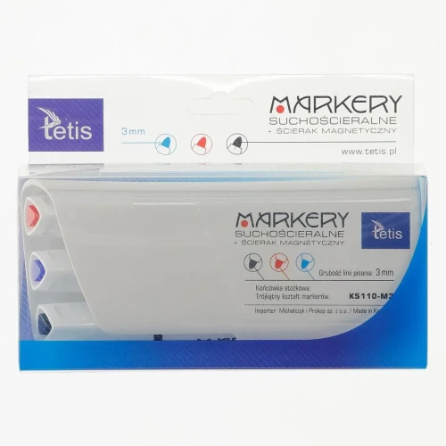 Marker suchościeralny marekery do tablic wkład mix 3,0mm okrągła końcówka Tetis