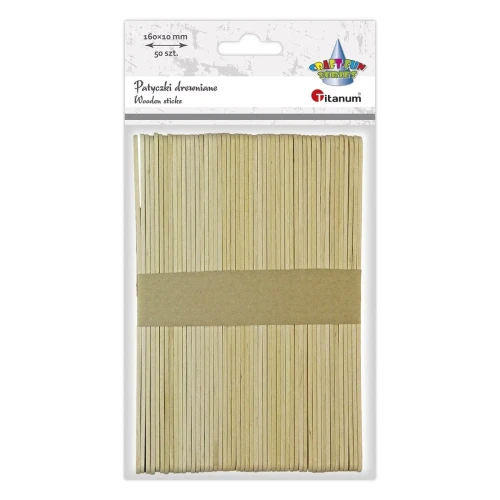 Ozdoba drewniana Craft-Fun Series Patyczki naturalne 10x160mm Titanum (21WL002)