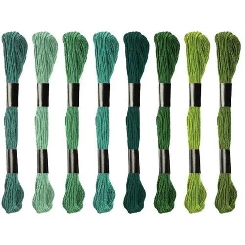 Mulina Craft-Fun Series tonacja zielona 8 kol. Titanum (21DT0514-2)