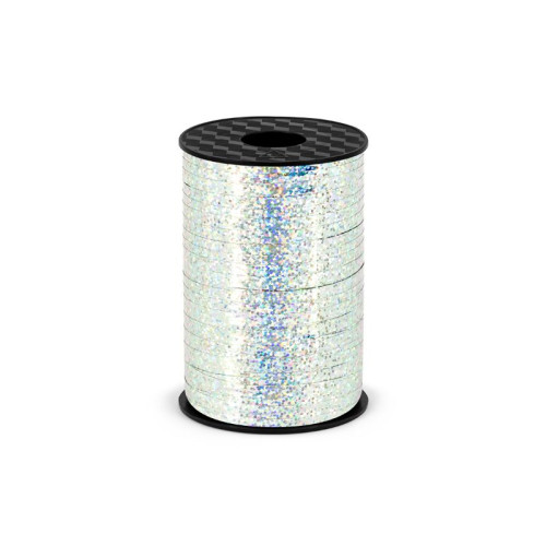 Wstążka 5x225 [mm x m] srebrna Partydeco (PRH5-018)