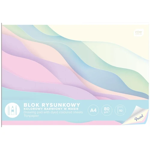 Blok rysunkowy bloki A4 mix 80g 10k Interdruk (5902277294180)