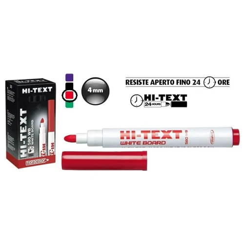 Marker suchościeralny wkład czerwony 0,6mm okrągła końcówka Fibracolor