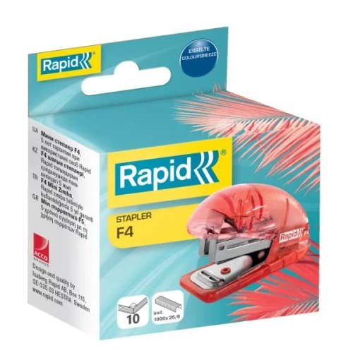 Zszywacz Colour Breeze F4 koralowy 10k (5001531) Rapid
