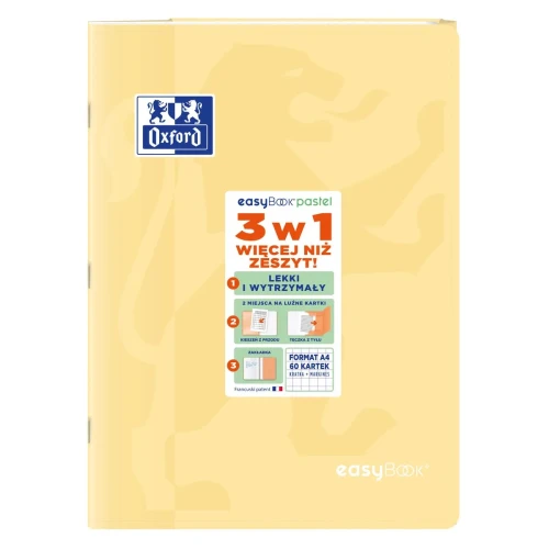 Zeszyt A4 EASYBOOK PASTEL 60k. 90g krata Oxford (400161237)