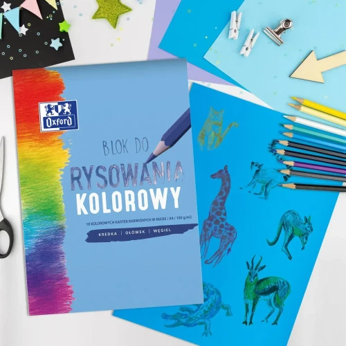 Blok rysunkowy A4 mix 100g 10k Oxford (400166069)