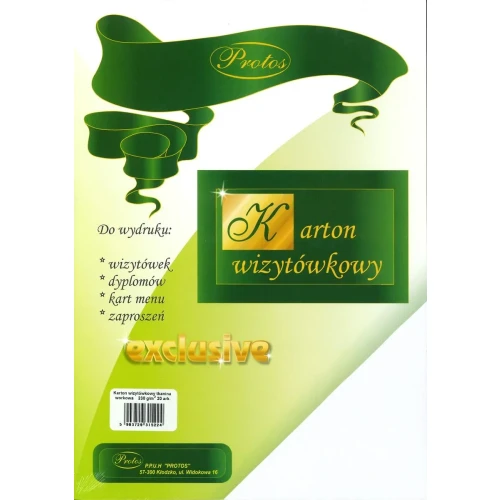 Papier ozdobny (wizytówkowy) A4 tkanina workowa biały 230g Protos