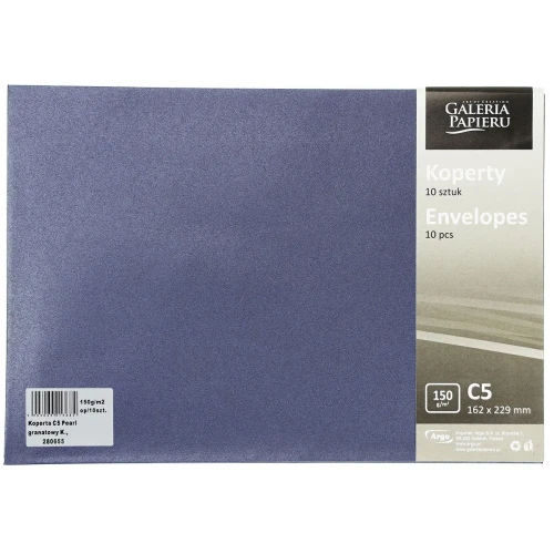 Koperta C5 pearl granatowy k granatowa Galeria Papieru (280655) 10 sztuk