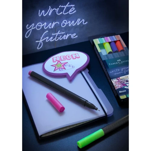 Cienkopis neonowy wkład mix 0,4mm 5kol. Faber Castell (151603 FC)