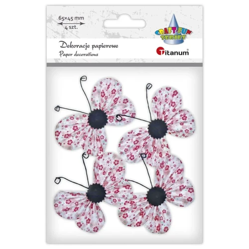 Ozdoba papierowa Craft-Fun Series motyle 3D Titanum (22YX0825-6A)
