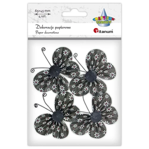 Ozdoba papierowa Craft-Fun Series motyle 3C Titanum (22YX0825-6B)