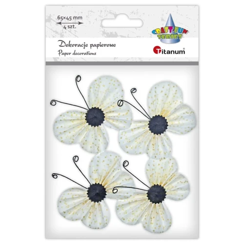 Ozdoba papierowa Craft-Fun Series motyle 3C Titanum (22YX0825-6D)
