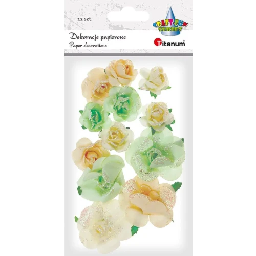 Ozdoba papierowa Craft-Fun Series kwiatki Titanum (22YX0825-12A)