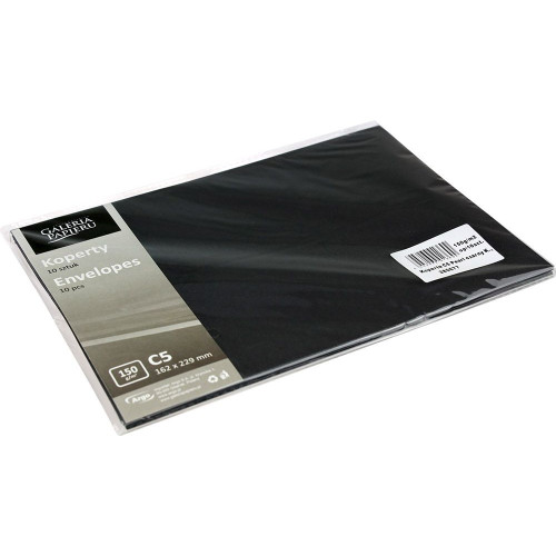 Koperta C5 pearl czarny czarna Galeria Papieru (280677) 10 sztuk