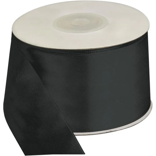 Wstążka Craft-Fun Series satynowa 50x25 [mm x m] czarny Titanum (50MM/25M 010)