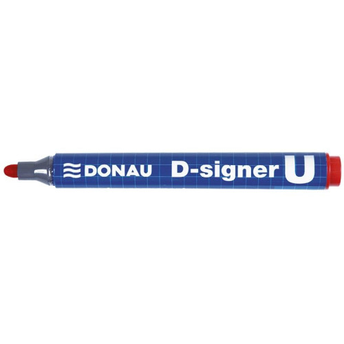 Marker permanentny D-Signer wkład czerwony 2,0-4,0mm okrągła końcówka Donau (7371001-04PL)