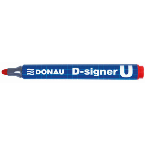 Marker permanentny D-Signer wkład czerwony 2,0-4,0mm okrągła końcówka Donau (7371001-04PL)