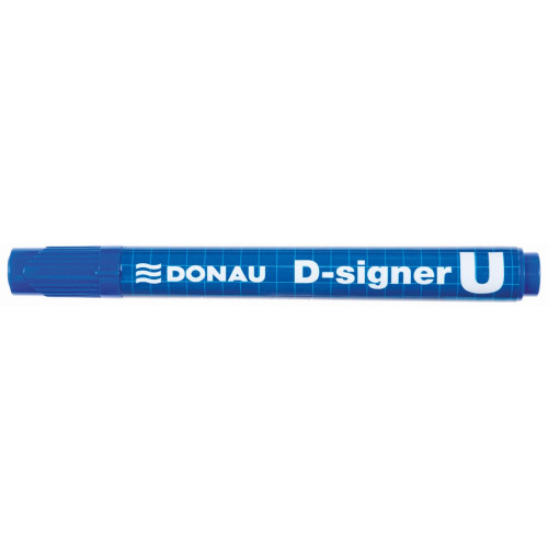 Marker permanentny D-Signer wkład niebieski 2,0-4,0mm okrągła końcówka Donau (7371001-10PL)