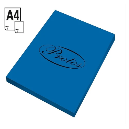 Papier kolorowy A4 niebieski 100k. 80g Protos