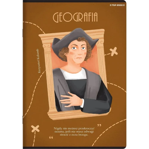 Zeszyt A5 geografia mix 60k. 70g krata Top 2000 (400168980)