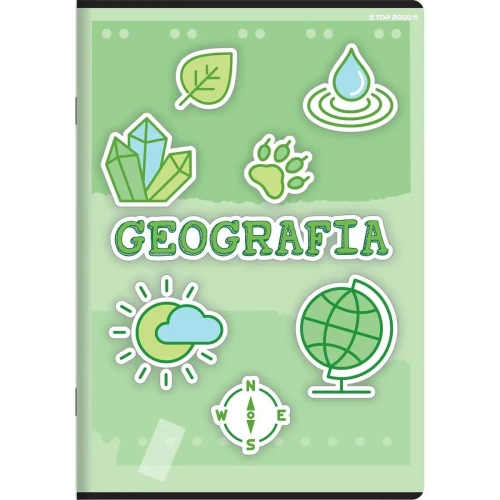 Zeszyt A5 geografia mix 60k. 70g krata Top 2000 (400168980)