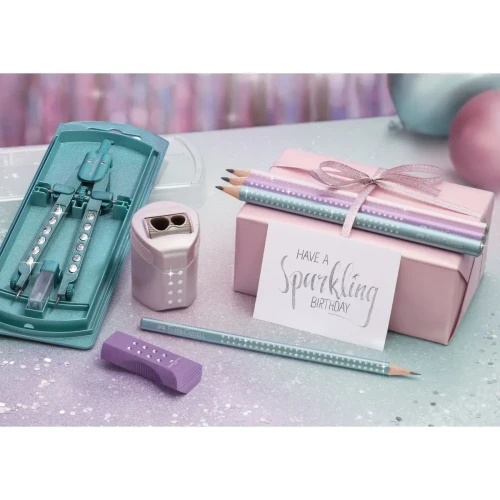 Ołówek Jumbo Sparkle metallic fioletowy B Faber Castell (111663 FC)