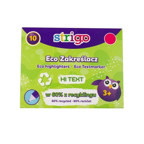 Zakreślacz HI-TEXT ekologiczna obudowa rózowy Strigo (SSC221)
