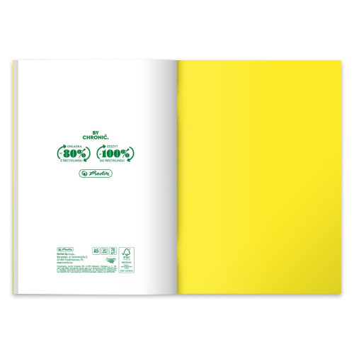 Zeszyt A5 Colors Eco PP 9552308 60k. 70g krata Herlitz (400197973)